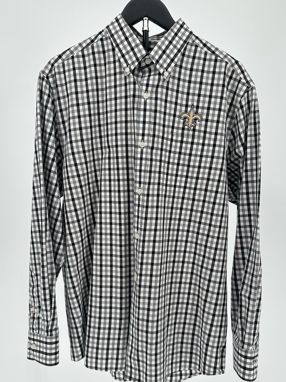 New Orleans Saints Cutter Buck Mens Size Large Button Down Dress Shirt Logo NWOT